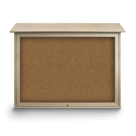 United Visual Products Indoor Enclosed Combo Board, 42"x32", White Frame/Black Porc & Black UVCB4232W-BLKPORC-BLACK